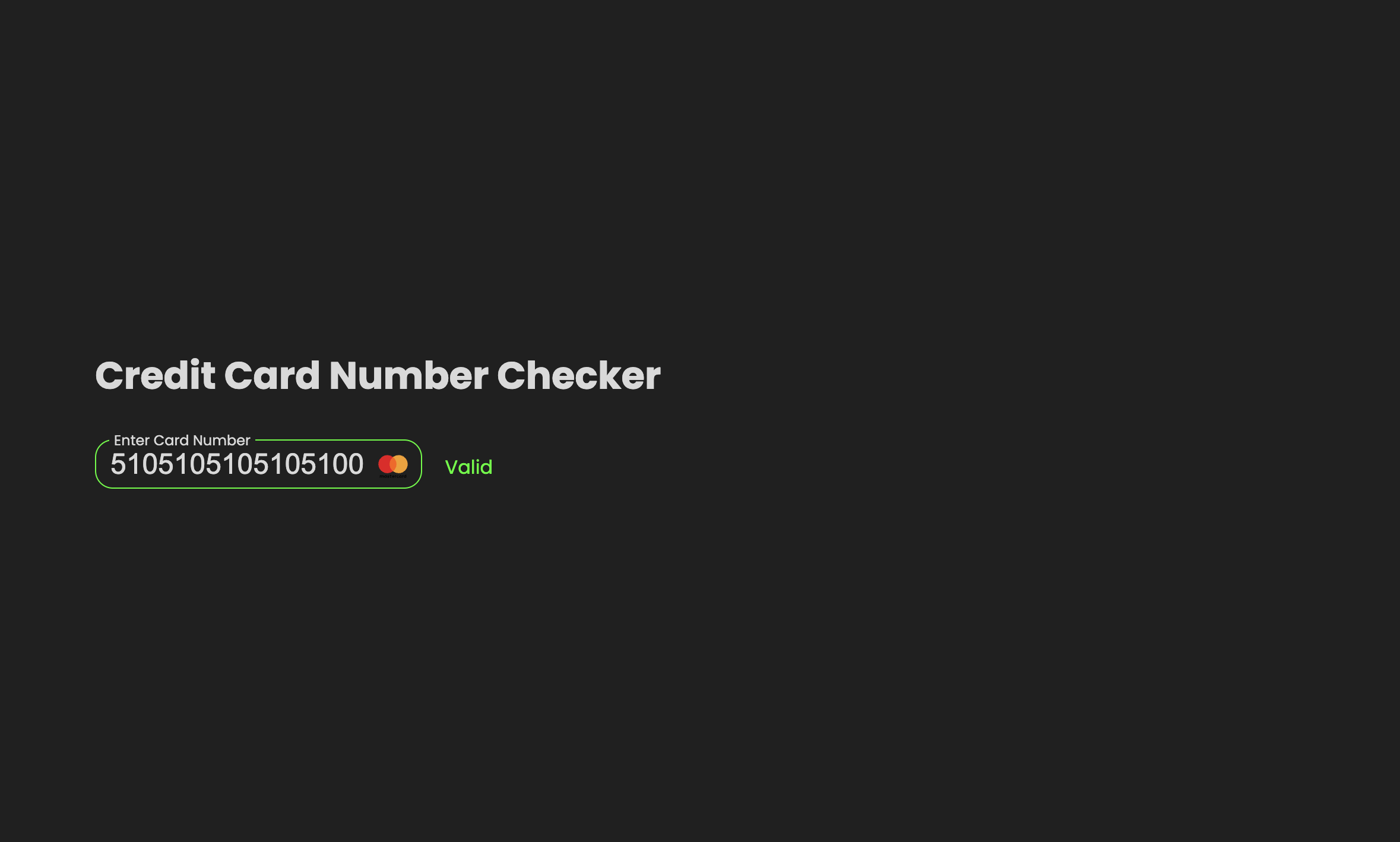 Credit Card Checker preview